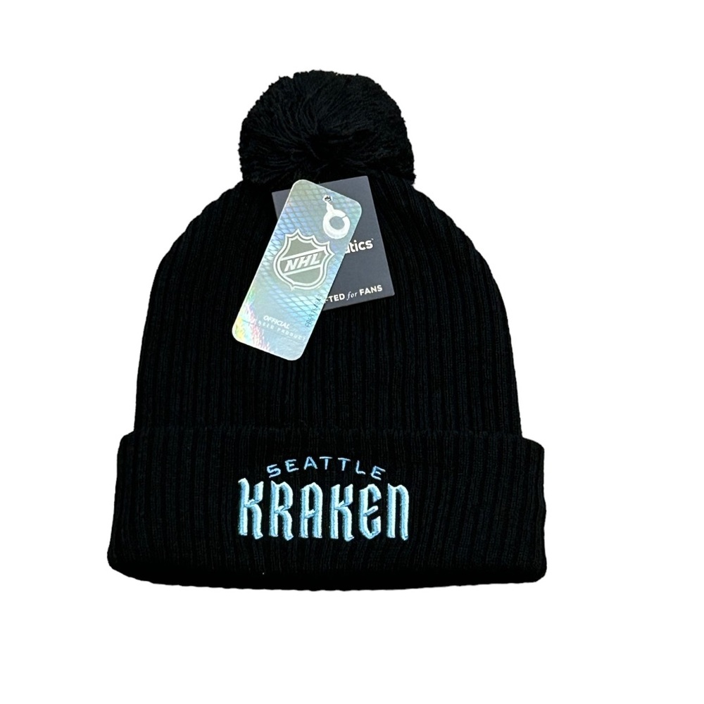 Seattle Kraken Pom Cuffed Graphicâ Beanie Hat Cap